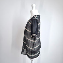 Load image into Gallery viewer, Scotch &amp; Soda Blouse Small Maison Scotch À La Belle Étoile Sheer Striped Black
