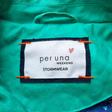 Load image into Gallery viewer, Per Una Stormwear Coat Rain Jacket M&amp;S Jade Green Lined Waterproof Hooded 10
