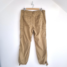 Load image into Gallery viewer, M&amp;S Cargo Trousers Beige UK 16 Reg Utility Jogger Combat Pants Chinos Stone
