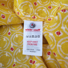 Load image into Gallery viewer, NEW White Stuff Top Yellow Blouse 100% Organic Cotton Pattern Short Sleeves 20
