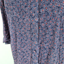 Load image into Gallery viewer, Boden Shirt Dress Maxi Blue Button Down Pockets Floral Long Sleeves Viscose 14 P
