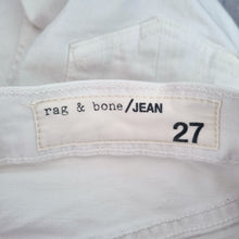 Load image into Gallery viewer, Rag &amp; Bone White Jeans Skinny W27 High Rise Stretch Designer Denim Slim Ankle
