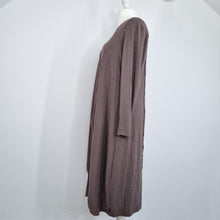 Load image into Gallery viewer, Oska Dress Midi Jersey Lagenlook Light Brown Long Sleeves Tunic Size 4 UK 16 18
