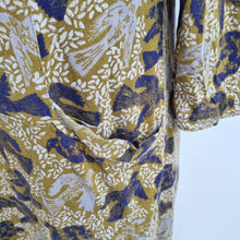 Load image into Gallery viewer, White Stuff Tunic Dress Size 16 Bird Print Jersey 100% Cotton Green Pockets Mini

