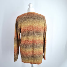 Load image into Gallery viewer, Vintage Fabrizio Jumper Mohair Blend M L Knit Striped Mustard 80s 90s Sweater
