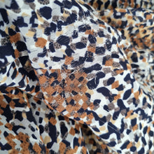 Load image into Gallery viewer, Marks &amp; Spencer Classic Skirt Midi UK 22 Fit &amp; Flare Lined Print Brown Blue Work
