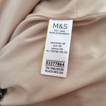 Load image into Gallery viewer, M&amp;S Blazer Jacket Check Plaid Wool Blend Grey Lined Coat Work Double Breast 24
