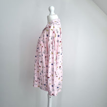 Load image into Gallery viewer, Medicine Blouse Skull Tattoo Print Small Shirt Pink Oversized Casual Rockabilly
