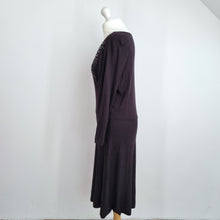Load image into Gallery viewer, Monsoon Jumper Dress Sequins Black Large Long Sleeves A Line Knitted Party Knee
