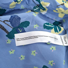 Load image into Gallery viewer, Finery Midi Tea Dress Blue 16 Floral Print Long Sleeves Pastel Work Occasion
