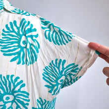 Load image into Gallery viewer, Made in Italy Dress One Size New Collection Tunic Beach Coverup Blue Viscose

