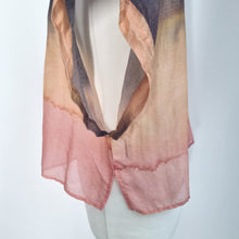 Load image into Gallery viewer, Mes Soeurs Et Moi Top Silk Blend Size 2 UK 14 Tie-Dye Blouse Boxy Lagenlook
