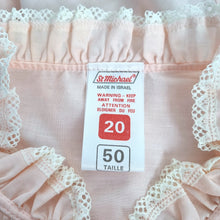 Load image into Gallery viewer, Vintage St Michael Nightgown UK 18 20 Pink Lace Frill 80s Midi Nightie M&amp;S
