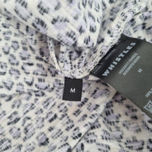 Load image into Gallery viewer, Whistles T-shirt Leopard Print Lilac Medium 100% Cotton Top Animal Short Sleeve
