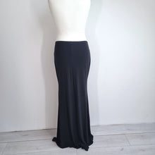 Load image into Gallery viewer, Long Tall Sally Skirt Maxi UK 18 Black Fit &amp; Flare Elasticated Waist Long Party
