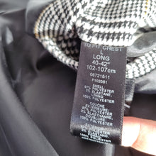 Load image into Gallery viewer, Asos Men&#39;s Coat Grey Large Tall Prince of Wales Check Button Down Overcoat Tweed
