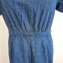 Load image into Gallery viewer, COS Denim Dress Shift 12 Dark Blue 100% Cotton Pockets Work Knee Length Office
