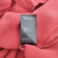 Load image into Gallery viewer, Reiss 100% Silk Top Sleeveless UK 8 Rust Red Ruffles Button Down Elias Blouse
