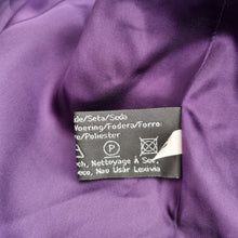 Load image into Gallery viewer, August Silk Blazer Purple UK 18 Pure Silk Jacket Open Lined Work Office Party
