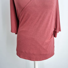 Load image into Gallery viewer, GAP Wrap Top Knit XL Dusty Pink Batwing Sleeves Tie Waist Oversized Jumper
