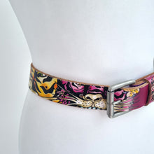 Load image into Gallery viewer, Vintage Ed Hardy Belt Y2K Genuine Leather Tiger Floral Waist Multicoloured Small
