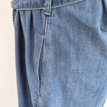 Load image into Gallery viewer, The White Company Denim Dress Belted 14 Pockets Blue Stretch Long Sleeves Jeans

