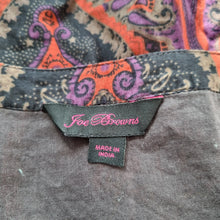 Load image into Gallery viewer, Joe Browns Dress Paisley Lace Up Sides Lined Cotton Button Down Long Sleeves 18
