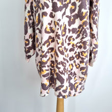 Load image into Gallery viewer, Oliver Bonas Jumper Dress UK 10  Leopard Print Knit Animal Mini Tunic Casual
