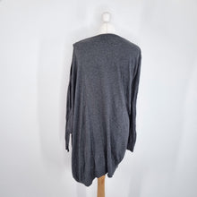 Load image into Gallery viewer, AllSaints Knit Tunic Dress Grey Cold Shoulder Silk Cotton Bago Jumper Short 12
