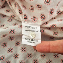 Load image into Gallery viewer, Vanessa Bruno Blouse Tunic UK 10 Paisley Print 100% Cotton Cream Red Top Boho
