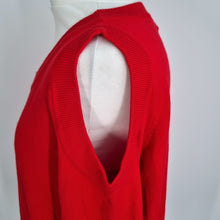 Load image into Gallery viewer, Phase Eight Red Jumper  UK 14  Cold Shoulder Knit Top Lightweight Viscose Blend
