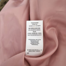 Load image into Gallery viewer, Vintage St Michael Wool Coat UK 12 Pink Faux Fur Collar 90s Oversized Pockets

