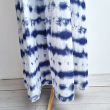 Load image into Gallery viewer, Next Maxi Dress Tie-Dye 100% Cotton Blue White Back Bow Detail Sleeveless 14
