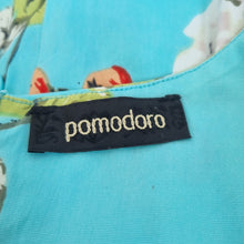 Load image into Gallery viewer, Pomodoro Outfit Dress Jacket Turquoise Floral Cotton Mother Bride Occasion 16
