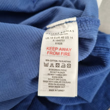 Load image into Gallery viewer, Oliver Bonas Corduroy Trousers 18 20 NEW Wide Leg Cropped Pockets Blue RRP £65

