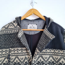 Load image into Gallery viewer, Elvis Jesus Mens Jacket Fair Isle Hoodie Bomber Zip Up Pockets Grey Size Small
