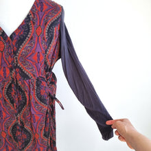 Load image into Gallery viewer, Joe Browns Dress Paisley Lace Up Sides Lined Cotton Button Down Long Sleeves 18
