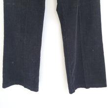 Load image into Gallery viewer, Laura Ashley Corduroy Trousers Black Flared Jeans Bootcut 100% Cotton Work 12
