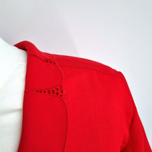 Load image into Gallery viewer, Vintage St Michael Blouse Bright Red Peter Pan Collar UK 12 Fits 8 10 Shirt 80s
