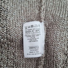 Load image into Gallery viewer, M&amp;S Per Una Cardigan Medium Metallic Gold Made in Italy Peplum Buttons Knit
