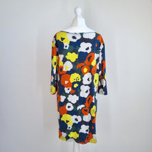Load image into Gallery viewer, Marimekko Unikko Dress 100% Cotton Colourful Floral Scandinavian Design Pockets
