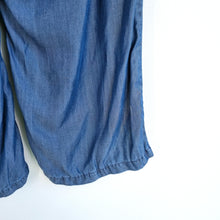 Load image into Gallery viewer, Sandwich Paper Bag Jeans Chambray Denim Blue Belted High Rise Wide Leg UK 8 EU36
