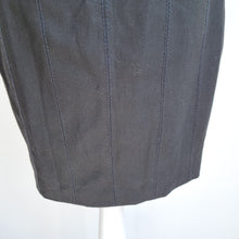Load image into Gallery viewer, Karen Millen Pencil Skirt Black Belt Buckle High Rise Knee Length Work Y2K 8
