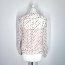 Load image into Gallery viewer, M&amp;S Autograph Twinset Blouse UK 10 Chiffon Cream Ditsy Print Camisole Work
