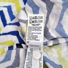 Load image into Gallery viewer, M&amp;S Mini Tunic Dress Size 20 Petite Button Down Smock Zigzag Print Viscose

