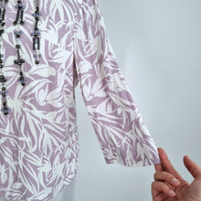 Load image into Gallery viewer, Boden Embellished Beaded Blouse UK 8 Lilac Purple Floral Viscose Top Work Lined
