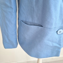 Load image into Gallery viewer, Eastex Wool Cashmere Coat UK 16 Blue Tailored Jacket Smart Winter Classic Boxy
