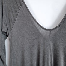 Load image into Gallery viewer, Made in Italy Harem Jumpsuit 10 12 Relaxed Grey Slouchy V Neck Romper Stretch
