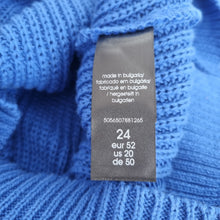 Load image into Gallery viewer, Live Unlimited Knitted Vest UK24 NEW Royal Blue 100% Cotton Tunic V Neck Chunky
