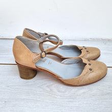 Load image into Gallery viewer, Lilimill Shoes Real Leather Mary Janes Ankle Strap Tan Mid Ankle Strap EU41 UK8
